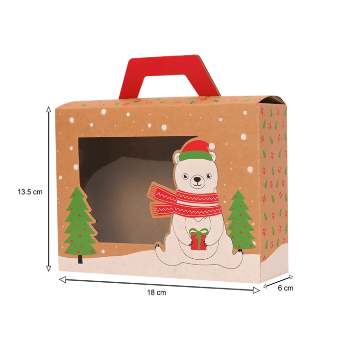 valisette carton 18x6x13,5 cm ours polaire de la marque SANDY. Réf. SDT631.