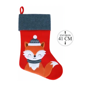 BOTTE ROUGE ET GRISE RENARD BRODE