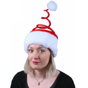 BONNET DE NOEL ROUGE STYLE RESSORT (scol 12)