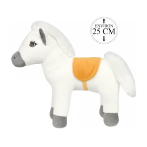 PELUCHE CHEVAL BLANC 25CM