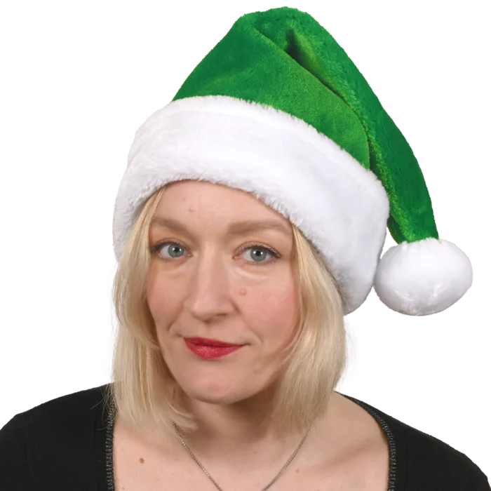 bonnet adulte vert peluche (scol 12) de la marque SANDY. Réf. NDQ143.