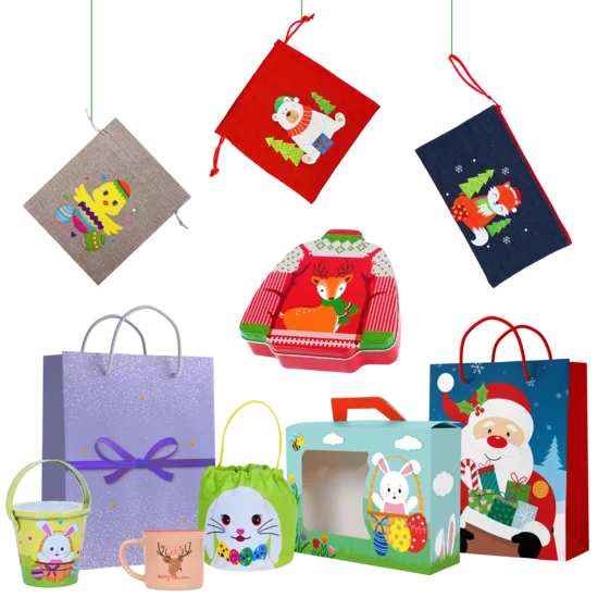 photos de Pochons, sacs, boîtes carton, boîtes métal et mugs