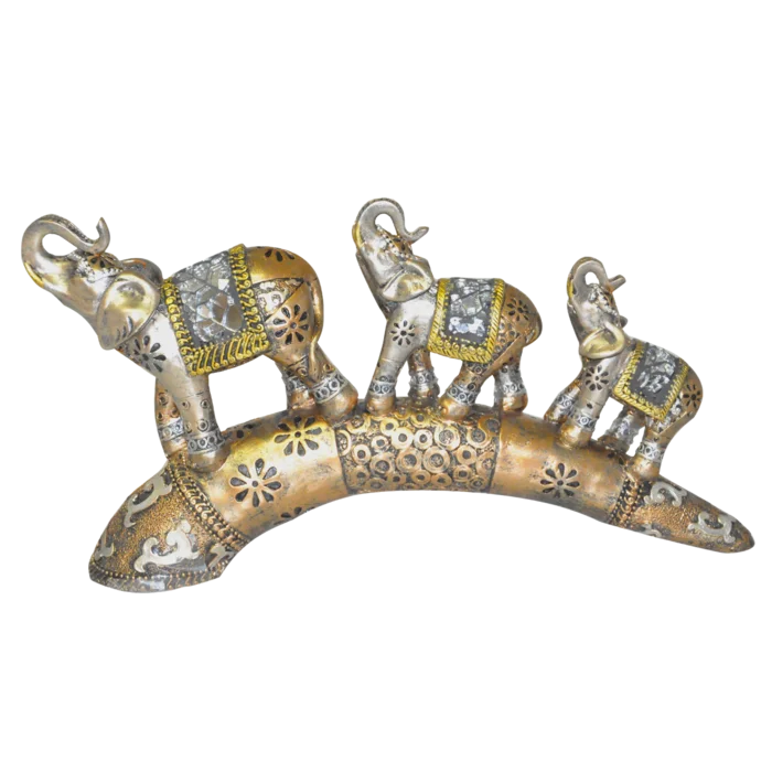 décoration éléphants sur socle de la marque SANDY. Réf. ROZ112A.
