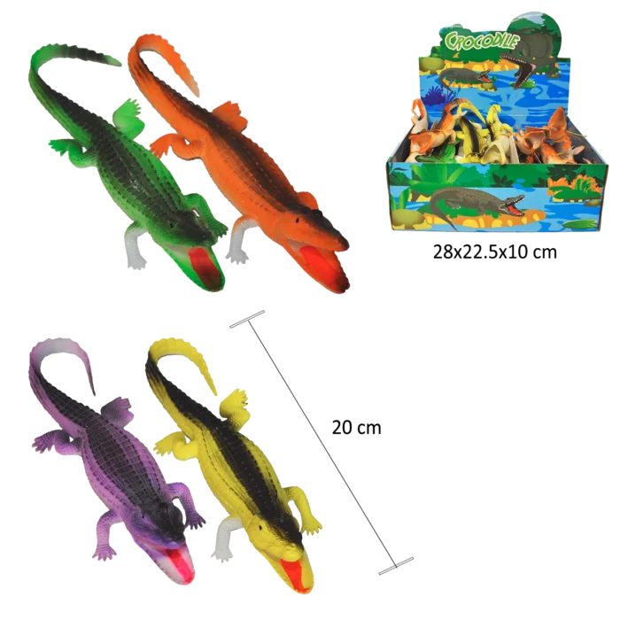 figurines crocodiles 20 cm de la marque SANDY. Réf. A16115.