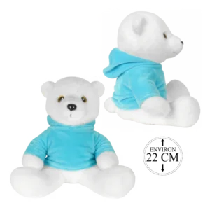 PELUCHE OURSON BLANC 22CM