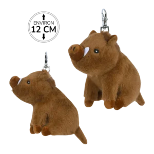 PELUCHE PORTE CLES SANGLIER 12CM