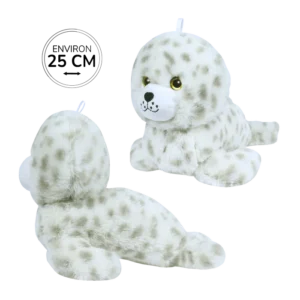 PELUCHE PHOQUE BLANC TACHETE