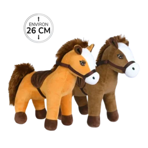 PELUCHE CHEVAL 2ASS 26CM