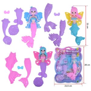 POUPEE SIRENE ET ACCESSOIRES 3ASS