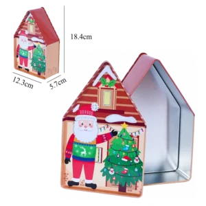 BOITE METAL MAISON ET PERE NOEL 18,2 x 12,2 x 5,6CM