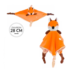 DOUDOU RENARD 28x28CM