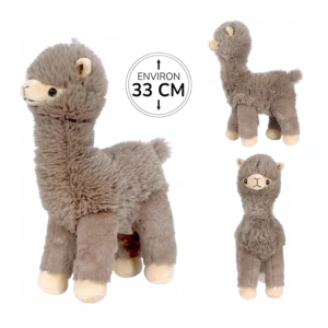 PELUCHE ALPAGA MARRON 33CM