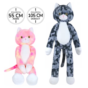 PELUCHE CHAT 2ASS 105CM
