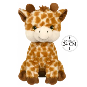 PELUCHE GIRAFE ASSISE 24CM