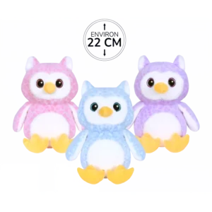 PELUCHE HIBOU 3ASS 22CM