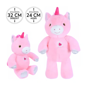 PELUCHE LICORNE ROSE AMIFOU