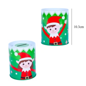 TIRELIRE RONDE VERTE LUTINS 8,5 x 10,4CM