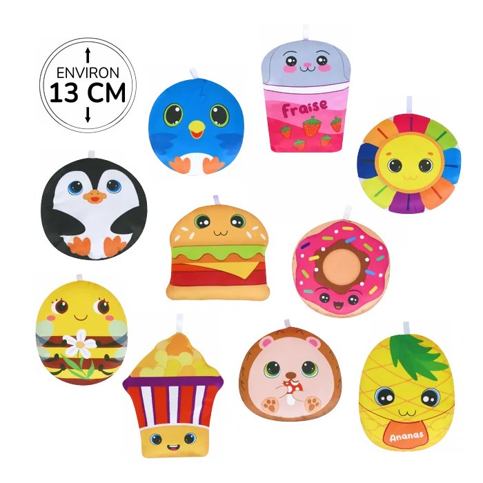 Assortiment de peluches pour machine à pinces