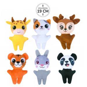 Assortiment peluches animaux coloré