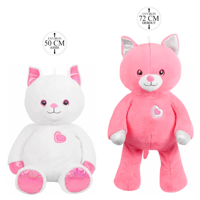 peluche chat amifou 50 cm assis de la marque AMIFOU. Réf. PDT221-50