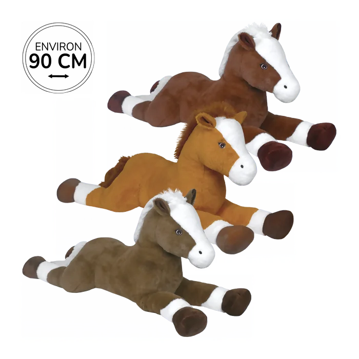 Peluche cheval assis de 90cm marque Bozami