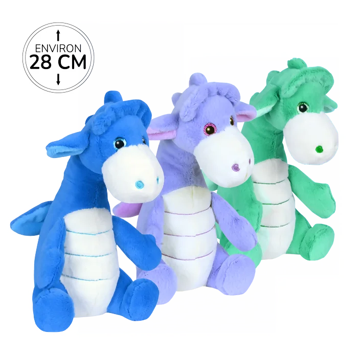 assortiment 3 Peluches dragon de marque Amifou