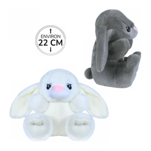 Peluche lapin assis de 22cm