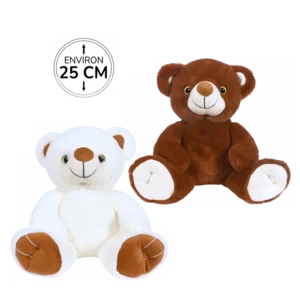 Peluche ours assis de 25cm marque Bozami