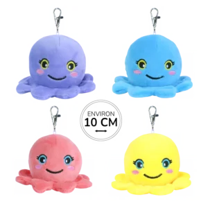 Peluche porte-clés pieuvre marque Bozami