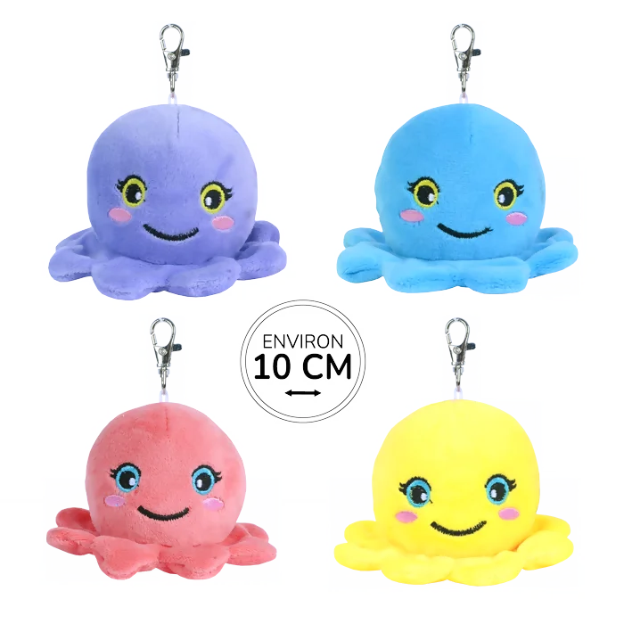 Peluche porte-clés pieuvre marque Bozami