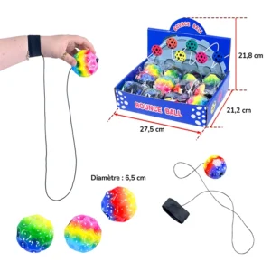 Balles rebondissantes multi couleurs