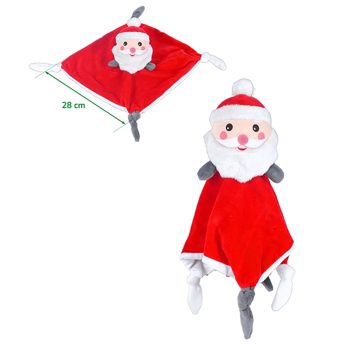 Doudou carré Père Noël, 28cm