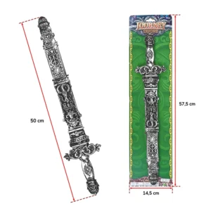 Jouet épée fantastique, taille carte : 57,5cm de haut et 14,5cm de large