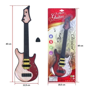Assortiment de 2 guitare, taille carte : 49cm de haut et 18,5cm de large