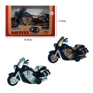 Jouet moto rétro friction 2 assortis, taille boite : 11,8cm de haut et 16,8cm de large