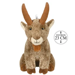 Peluche bouquetin, 23cm de haut