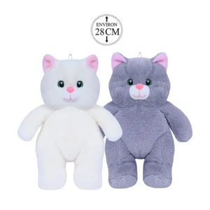 Peluche chat debout, 28cm de haut