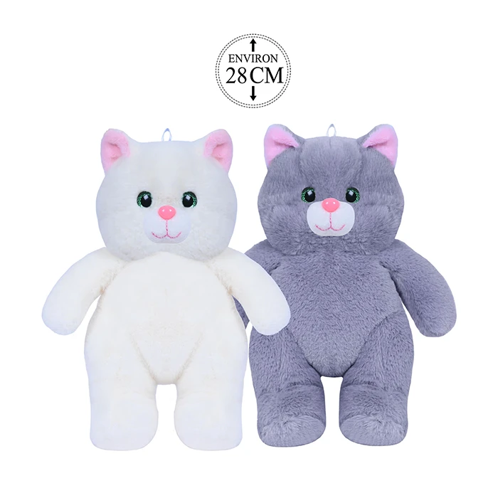 Peluche chat debout, 28cm de haut