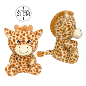 Peluche girafe assise, 21cm de haut