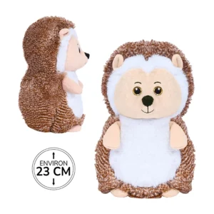 Peluche hérisson debout, 23cm de haut