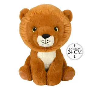 Peluche lion assis, 24cm de haut
