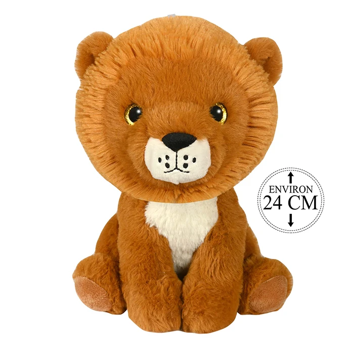 Peluche lion assis, 24cm de haut