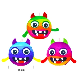 Peluche monstre rond pour machine à pince, 3assortis, 15cm de diamètre