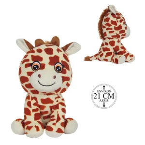 Peluche girafe assis, 21cm de haut