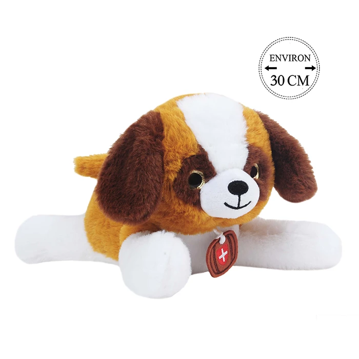 Peluche St Bernard couché, 30cm de long