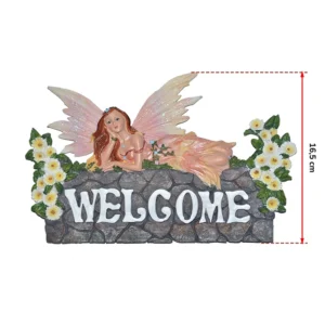 Panneau de bienvenue fée, 16,5cm de haut