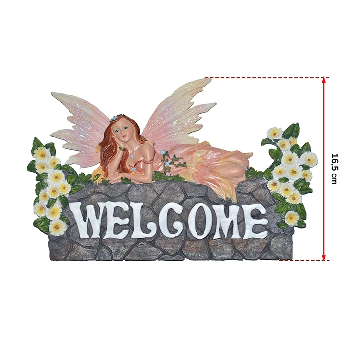 Panneau de bienvenue fée, 16,5cm de haut