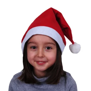 Bonnet feutrine simple rouge enfant