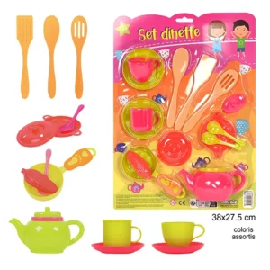 Jouet set cuisine, taille carte : 38 cm de haut et 27,5 cm de large