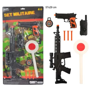 Jouet set militaire, taille carte : 57cm de haut et 29cm de large